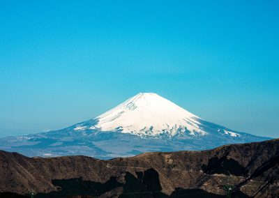 Le Mont Fuji sur un beau ciel bleu.